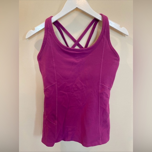 Athleta Intention Strappy Racerback Athletic Tank Purple Size Small - Picture 1 of 6